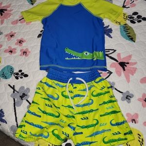 Boys swim set, swim trunks and shirt 3T